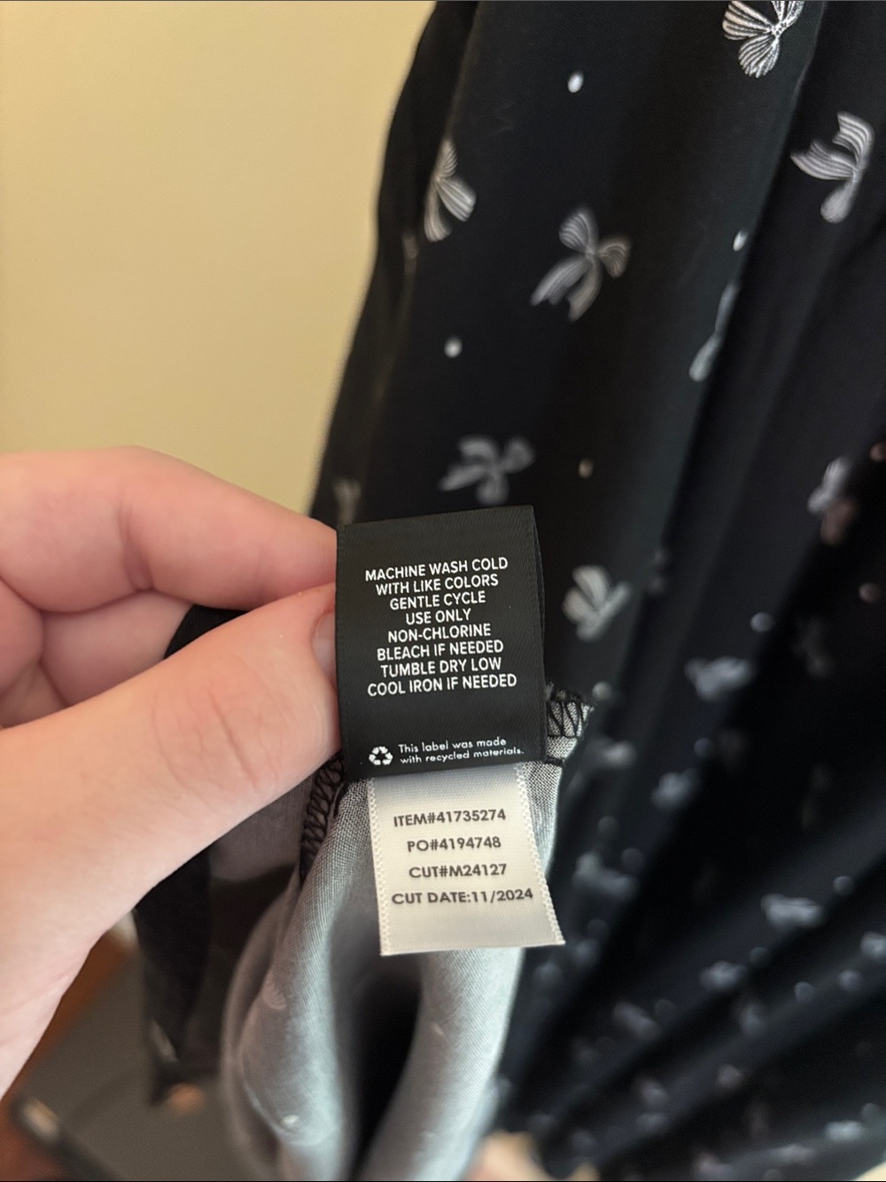 torrid black dress with white bow print - Picture 7 of 7